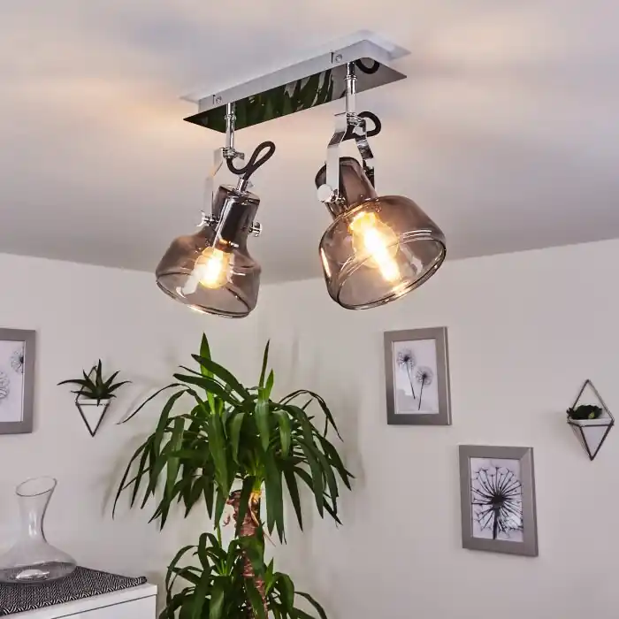 A Buen Precio Lulea Lámpara de Techo Cromo, 2 luces