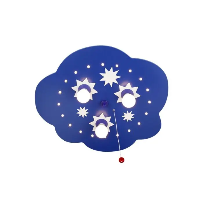 Última Versión Elobra STERNENWOLKE Aplique Azul, 3 luces