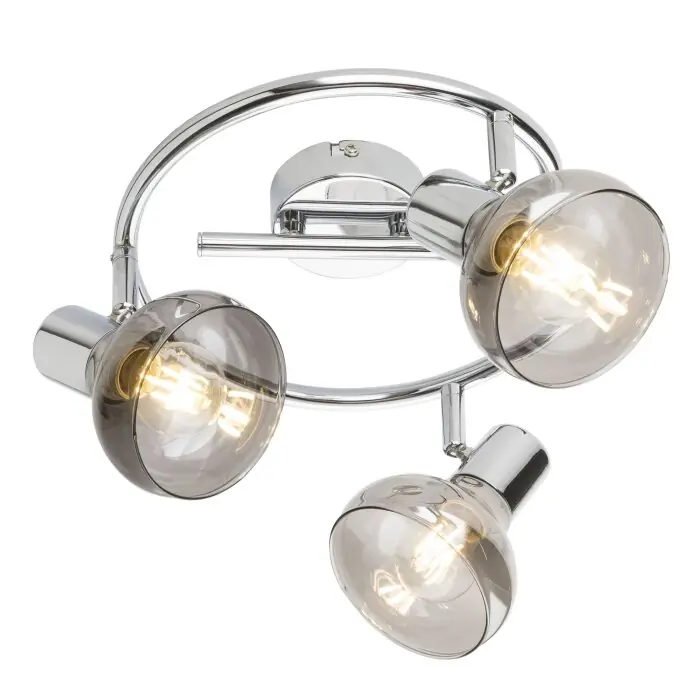Globo LOTHAR Lámpara de Techo Ahumado, 3 luces Liquidación