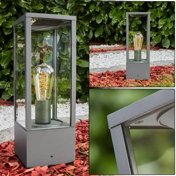 Liquidación Kiwalik Poste de Jardín Galvanizado, 1 luz