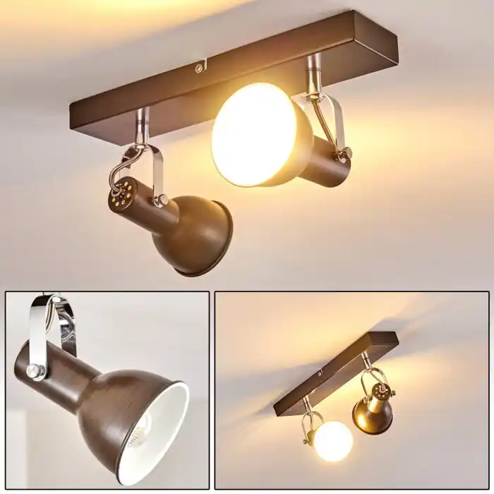 Popular Danikon Lámpara de Techo Marrón, 2 luces