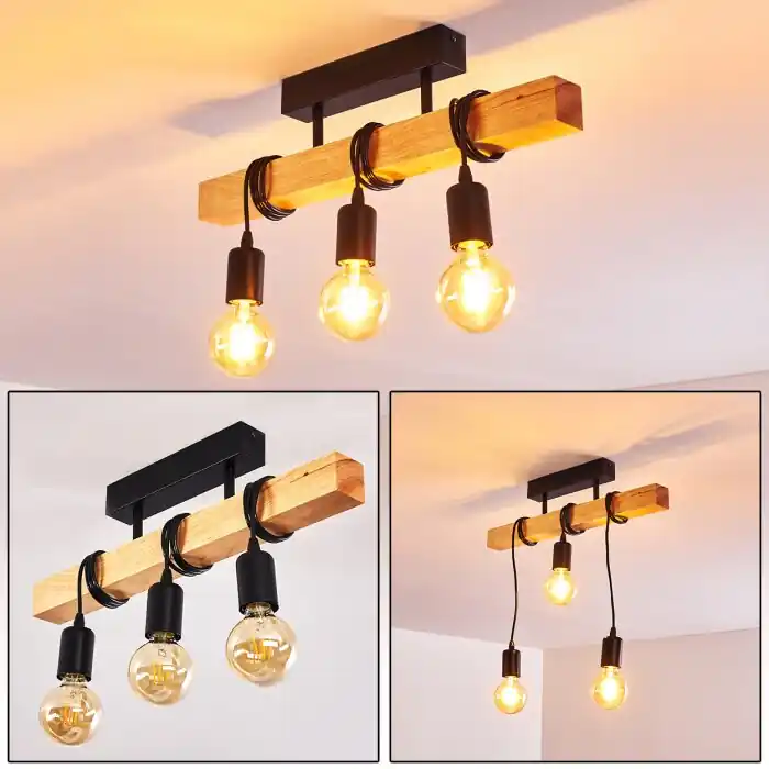 Barbengo Lámpara de Techo Negro, 3 luces Compra Ahora