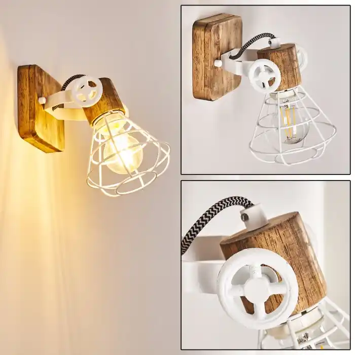 Directo De Fábrica Aplique Nifun Marrón, Blanca, 1 luz