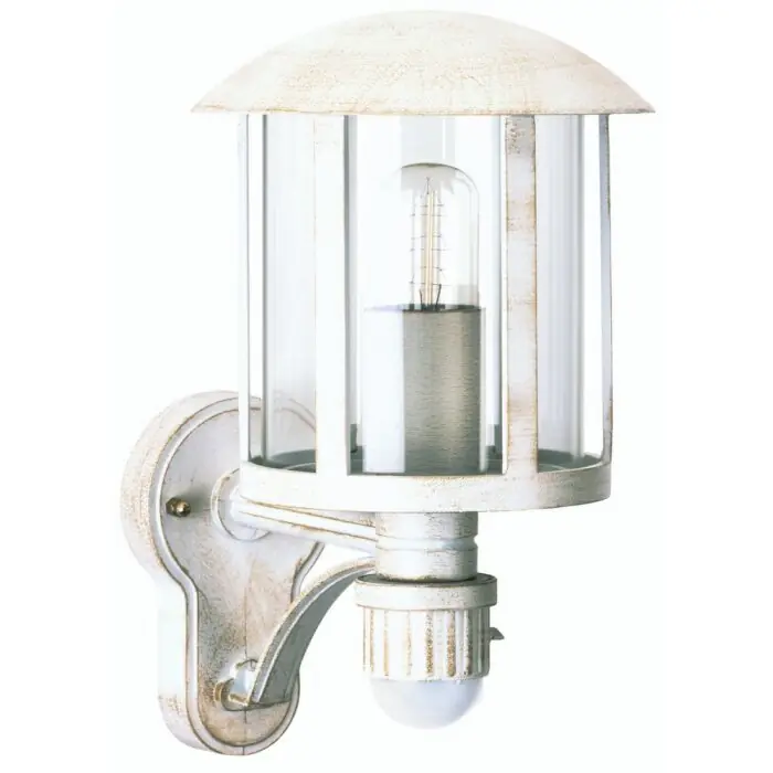 Albert 1836 Aplique para exterior dorado, Blanca, 1 luz, Sensor de movimiento Últimas Unidades