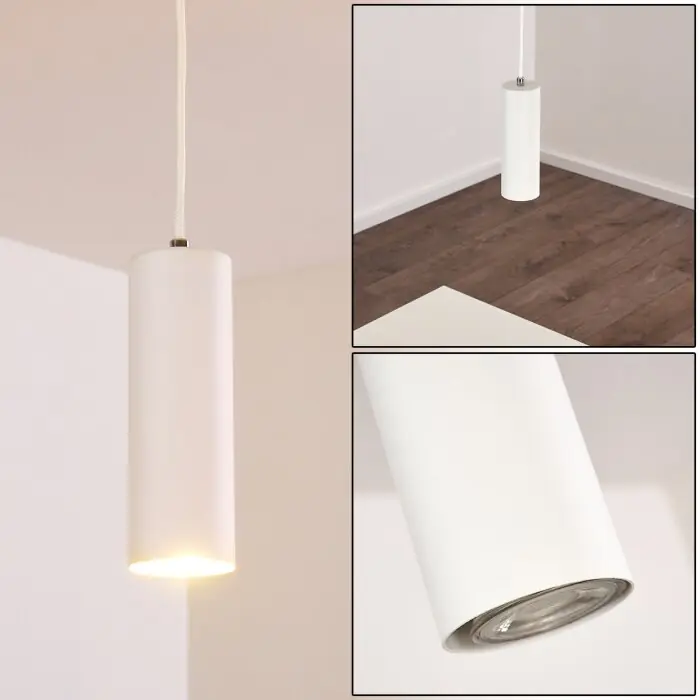 Zuoz Lámpara Colgante Blanca, 1 luz Más Vendido