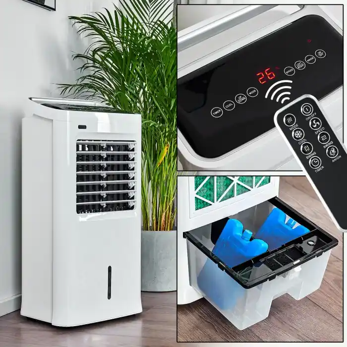 Oferta Flash Scottsdale Ventilador de pie Blanca, Mando a distancia