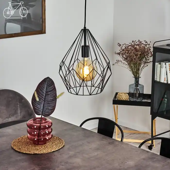 Zarembo Lámpara Colgante Negro, 1 luz Entrega Rápida