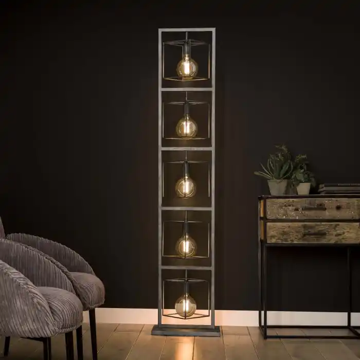 Osmate Lámpara de Pie Plata, 5 luces Compra Ahora
