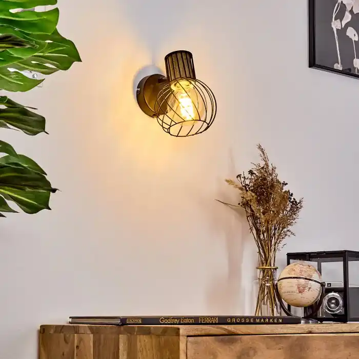 Kolfer Aplique Negro, 1 luz Precio De Oferta