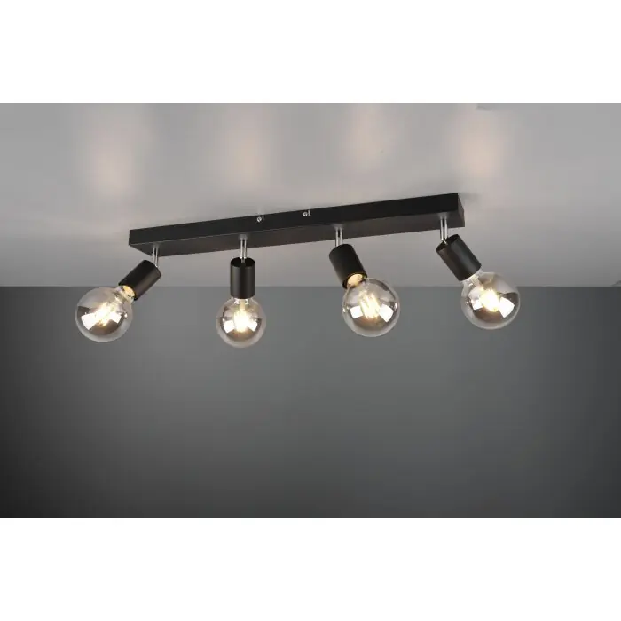 Reality Vannes Proyector Negro, 4 luces Oferta Flash