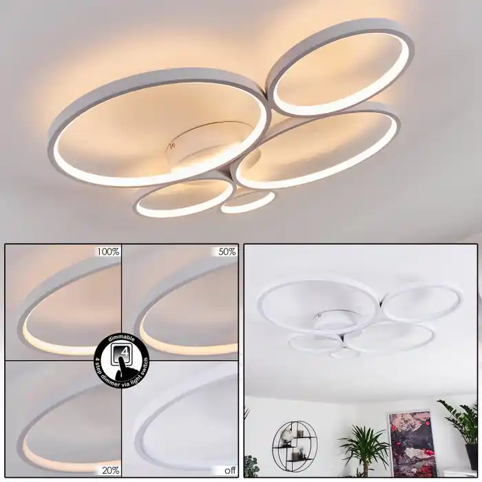 Más Vendido Rodekro Lámpara de Techo Blanca, 1 luz