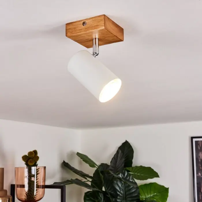 Zuoz Lámpara de Techo Madera clara, 1 luz Entrega Rápida