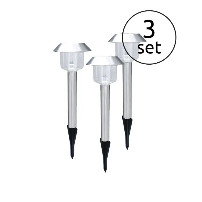 A Buen Precio Globo SOLAR Luz solar set LED Color acero inoxidable, 1 luz