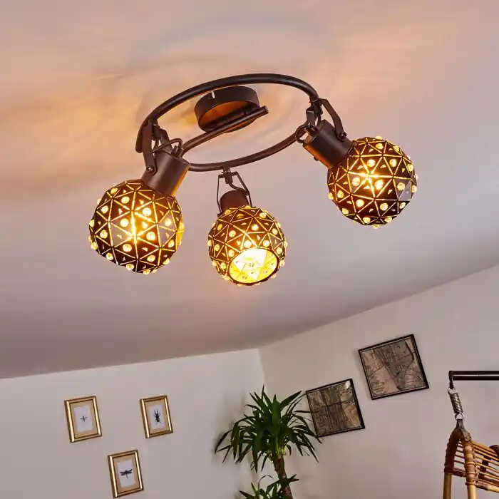 Sunasau Lámpara de Techo Negro, 3 luces Compra Hoy