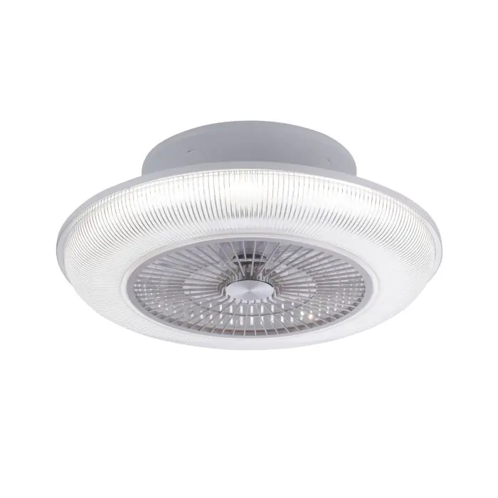 Leuchten Direkt DION Ventilador de techo LED Plata, 1 luz, Mando a distancia, Cambia de color Popular