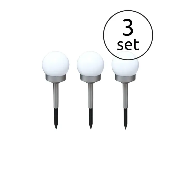 Globo Lámpara solar LED Plata, 1 luz Rebajas