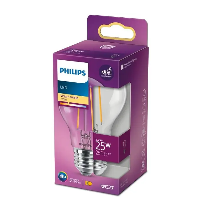 Barato Philips LED E27 2,2 Watt 2700 Kelvin 250 Lumen