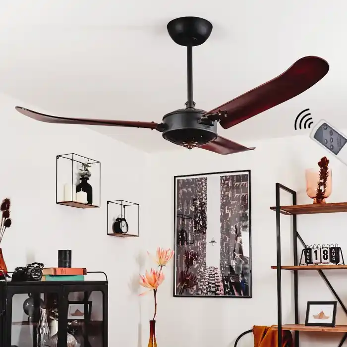 Virrik Ventilador de techo Marrón, Negro, Mando a distancia Promoción