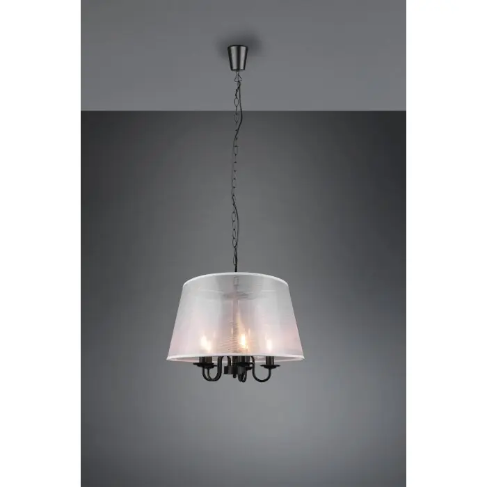 Oferta Reality Cima Lámpara Colgante Negro, 5 luces