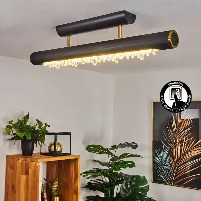 Compra Ahora Rodeche Lámpara de Techo LED Latón, Negro, 1 luz