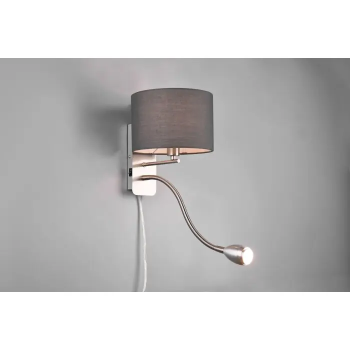 Envío Exprés Trio-Leuchten Hotel Aplique Níquel-mate, 2 luces