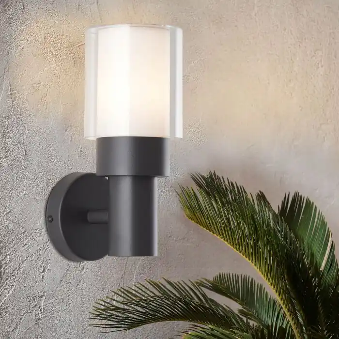 A Buen Precio Brilliant-Leuchten Arthus Aplique para exterior Negro, 1 luz