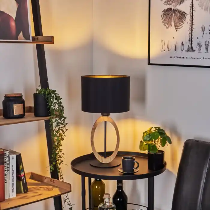 Comprar En Línea Kintore Lámpara de mesa Marrón, Negro, 1 luz