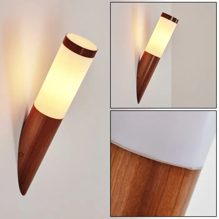 Económico Gaborone Aplique para exterior Color madera, 1 luz