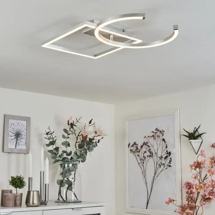 Oferta Flash Frederick Lámpara de Techo LED Plata, Blanca, 1 luz