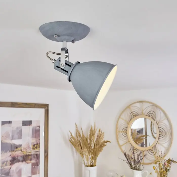 Koppom Lámpara de Techo Cromo, Gris, 1 luz Rebajas