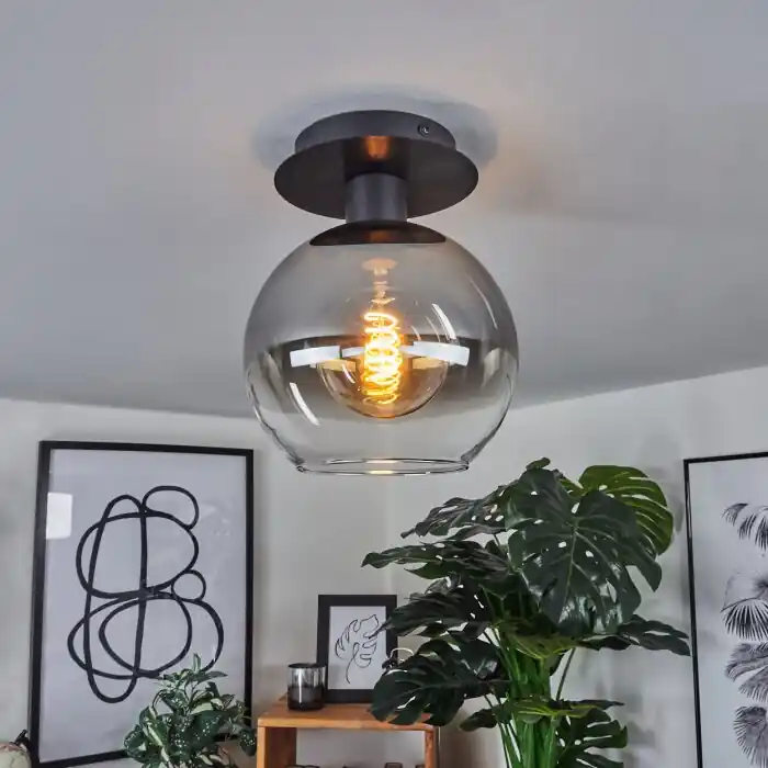 Precio Bajo Pascal Lámpara de Techo Negro, 1 luz