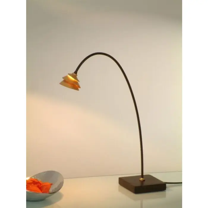 Oferta Holländer SNAIL TWO Lámpara de mesa Marrón, oro, 1 luz
