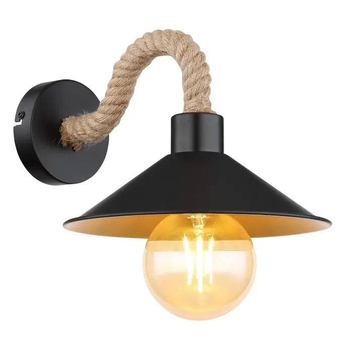 Pago Seguro Globo DIANA Aplique Crudo, Negro, 1 luz