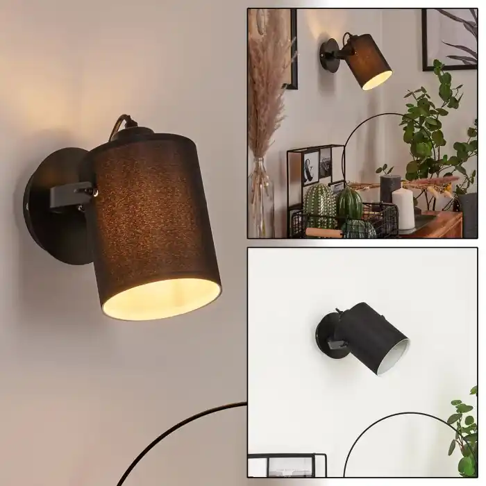 Oferta Puelches Aplique Negro, 1 luz