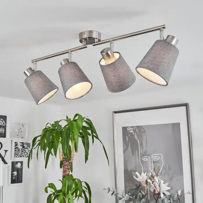Más Vendido Peralonso Lámpara de Techo Níquel-mate, 4 luces
