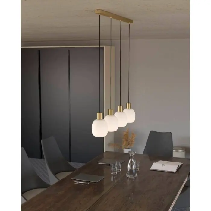 Venta Final Eglo MANZANARES Lámpara Colgante dorado, Latón, 4 luces