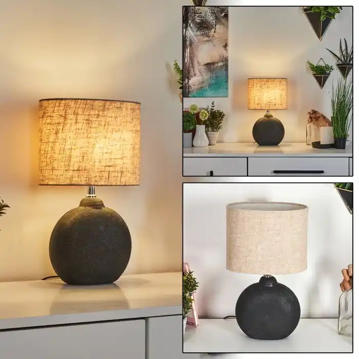 A Buen Precio Lahnus Lámpara de mesa Negro, 1 luz