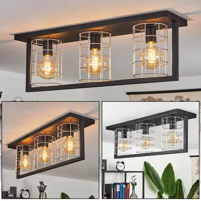 Wynyard Lámpara de Techo Negro, 3 luces Última Versión