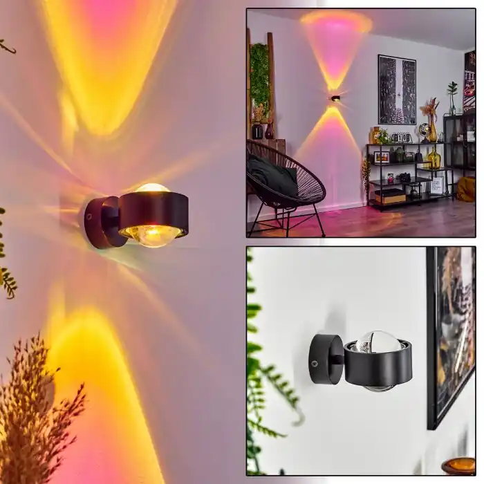 Sapri Aplique Negro, 1 luz Gran Oferta