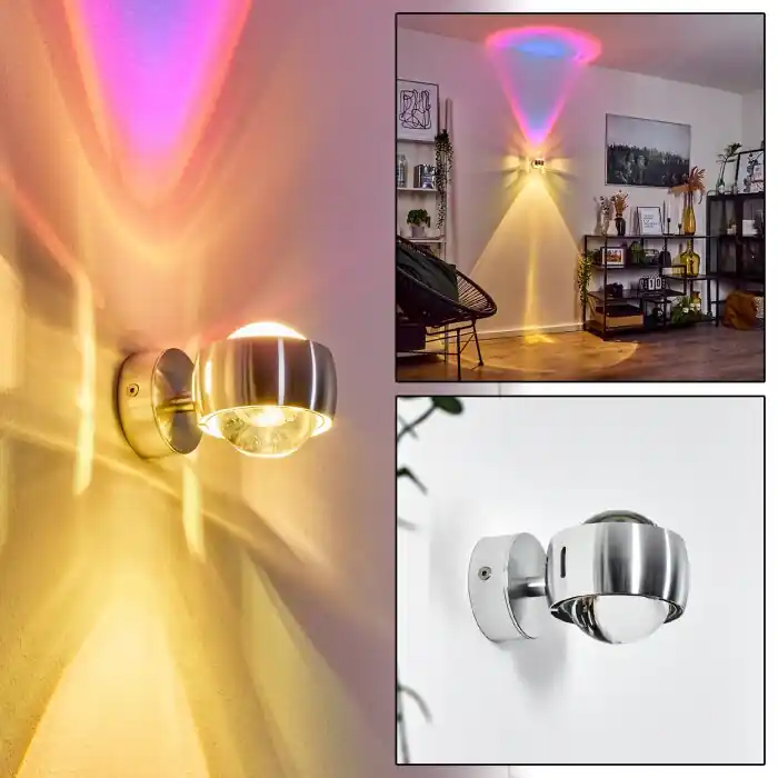 Sapri Aplique Plata, 1 luz Oferta De Temporada