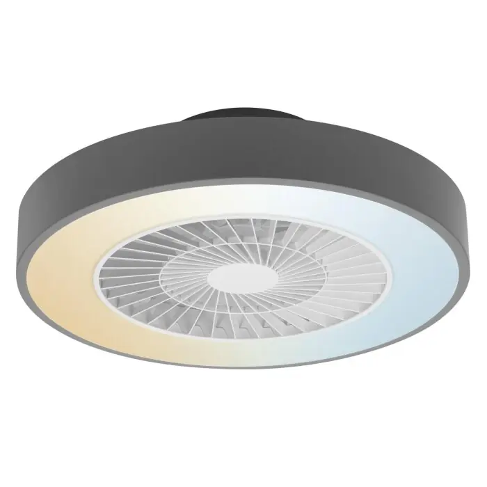 LEDVANCE Smart Ventilador de techo Gris, 1 luz, Mando a distancia Imprescindible (Must-Have)