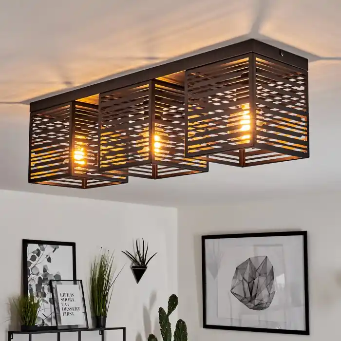 Cire Lámpara de Techo Negro, 3 luces Descuento