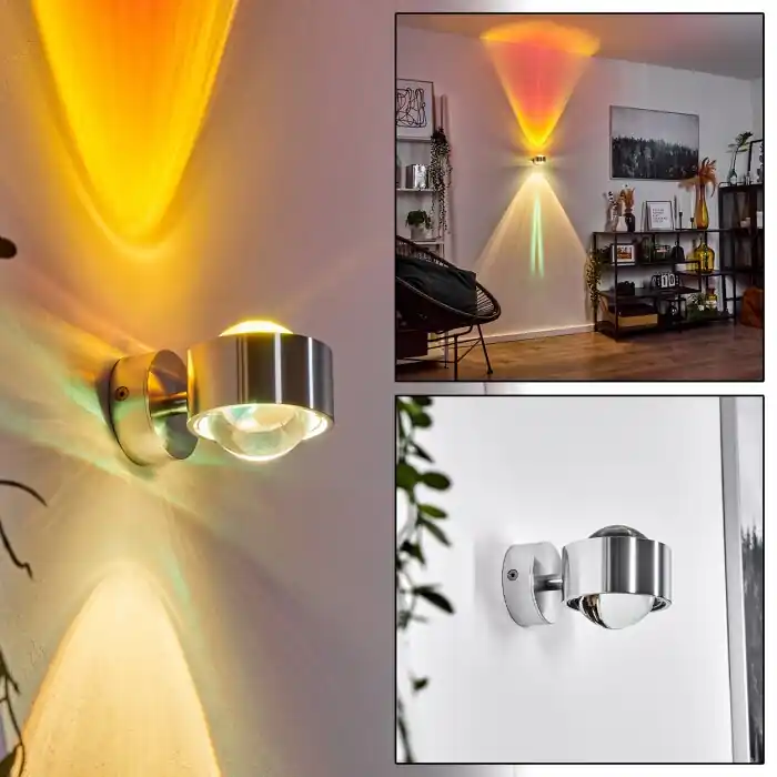 Sapri Aplique Plata, 1 luz Entrega Rápida