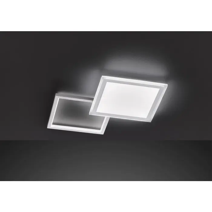Wofi ZENIT Lámpara de Techo LED aluminio bruñido, 2 luces, Mando a distancia Compra Hoy