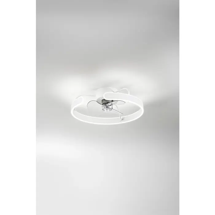 Directo De Fábrica Fabas Luce Savoy Ventilador de techo LED Blanca, 1 luz