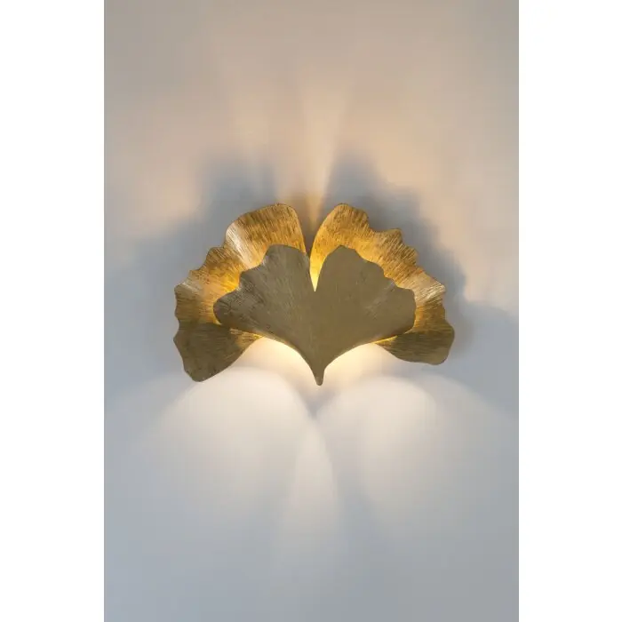 Holländer GINGKO Aplique dorado, 2 luces Más Vendido