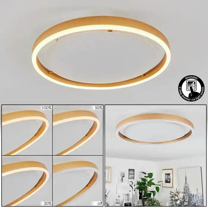 Barril Lámpara de Techo LED Blanca, 1 luz Barato