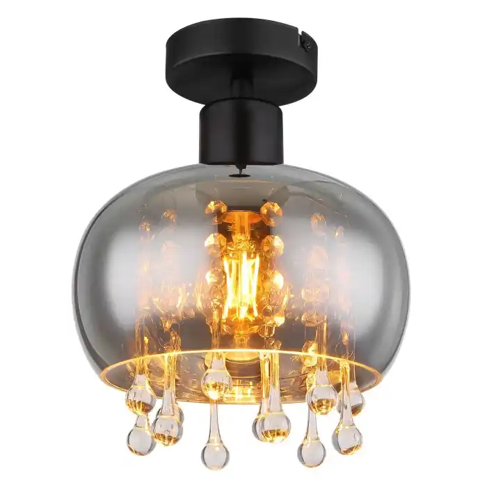Descuento Globo CORRY Lámpara de Techo Negro, 1 luz