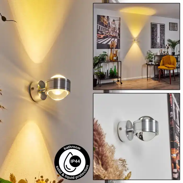 Indore Aplique LED Aluminio, 2 luces Compra Hoy
