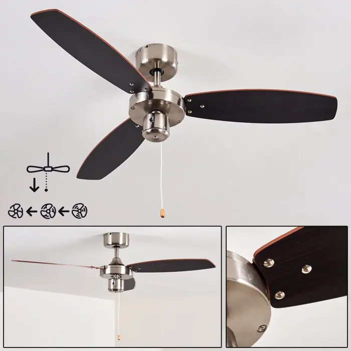 Envío Inmediato Ventiladores de techo Fossa Níquel-mate